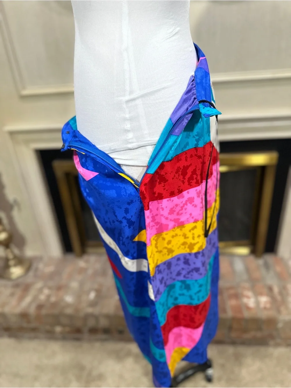 Anne Crimmins UMI‎ Collections Silk Skirt size 14 Vintage Avant Garde Maximalist